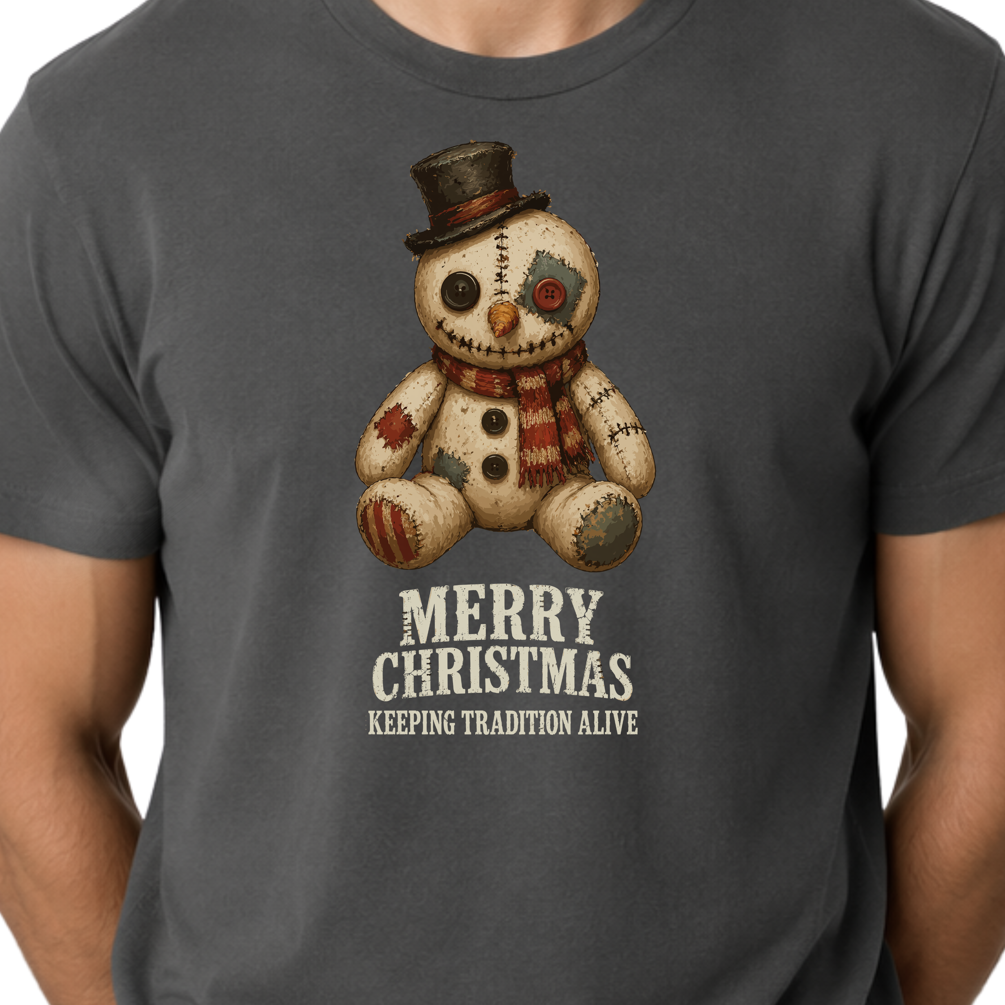 Backstitch Road Snowman Classic T-shirt