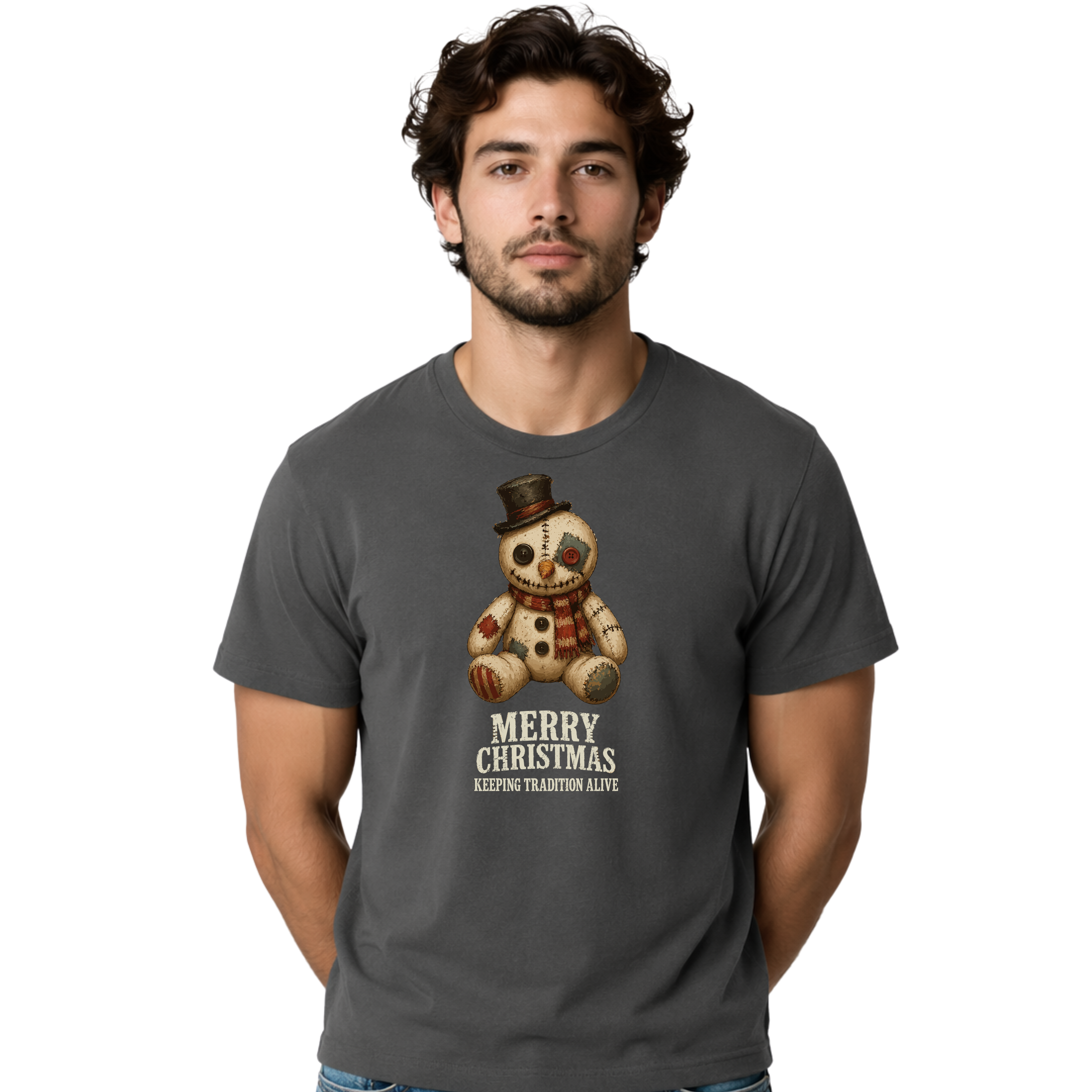 Backstitch Road Snowman Classic T-shirt