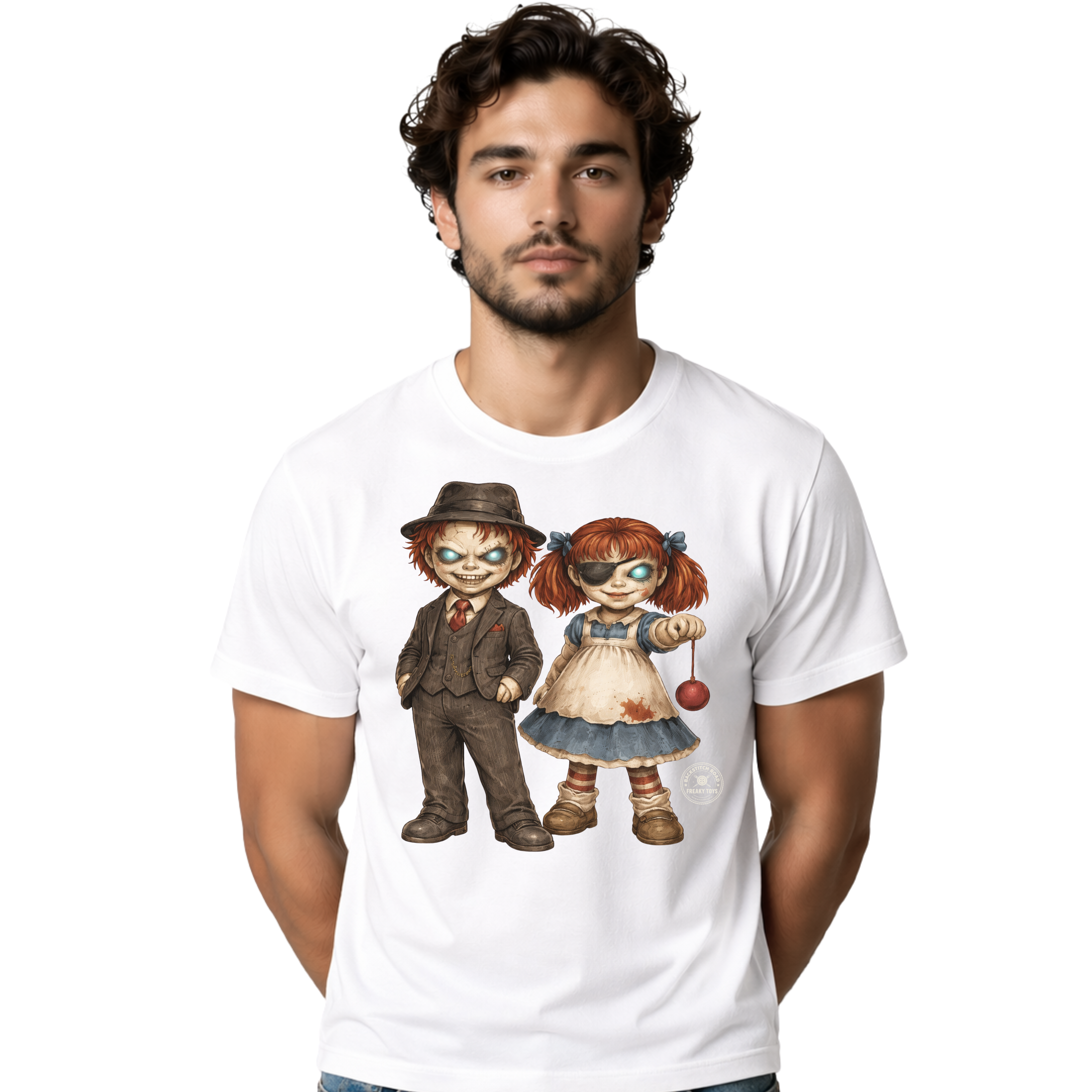 Backstitch Road Snowman Classic T-shirt