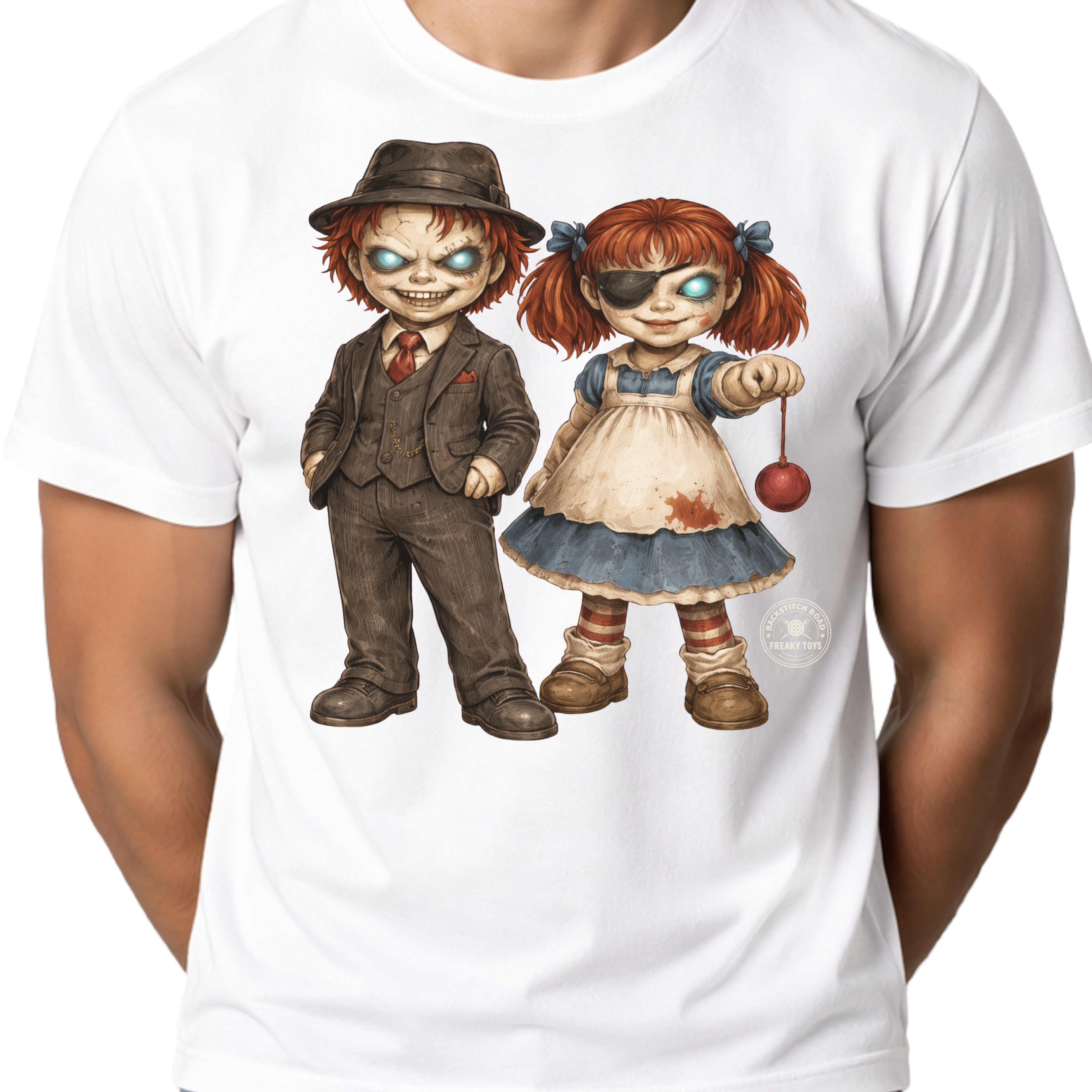 Backstitch Road Snowman Classic T-shirt