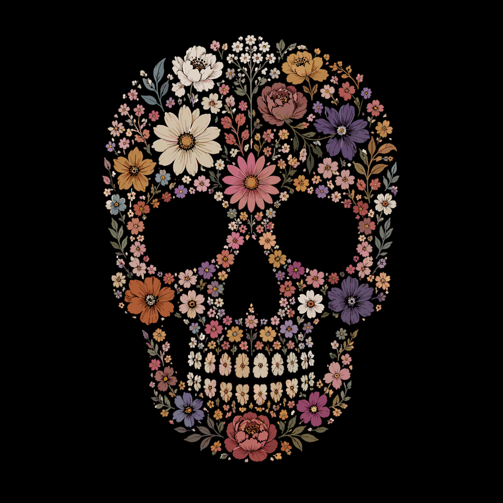 Women’s Flower Skull Crop Top